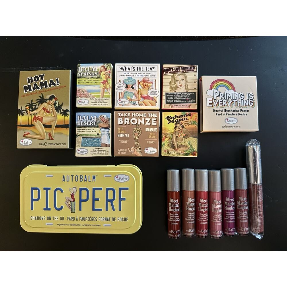 THE BALM 16-Pc Lot ~ All New & Unused ~ Eyeshadow • Bronzer • Blush • Lipstick •